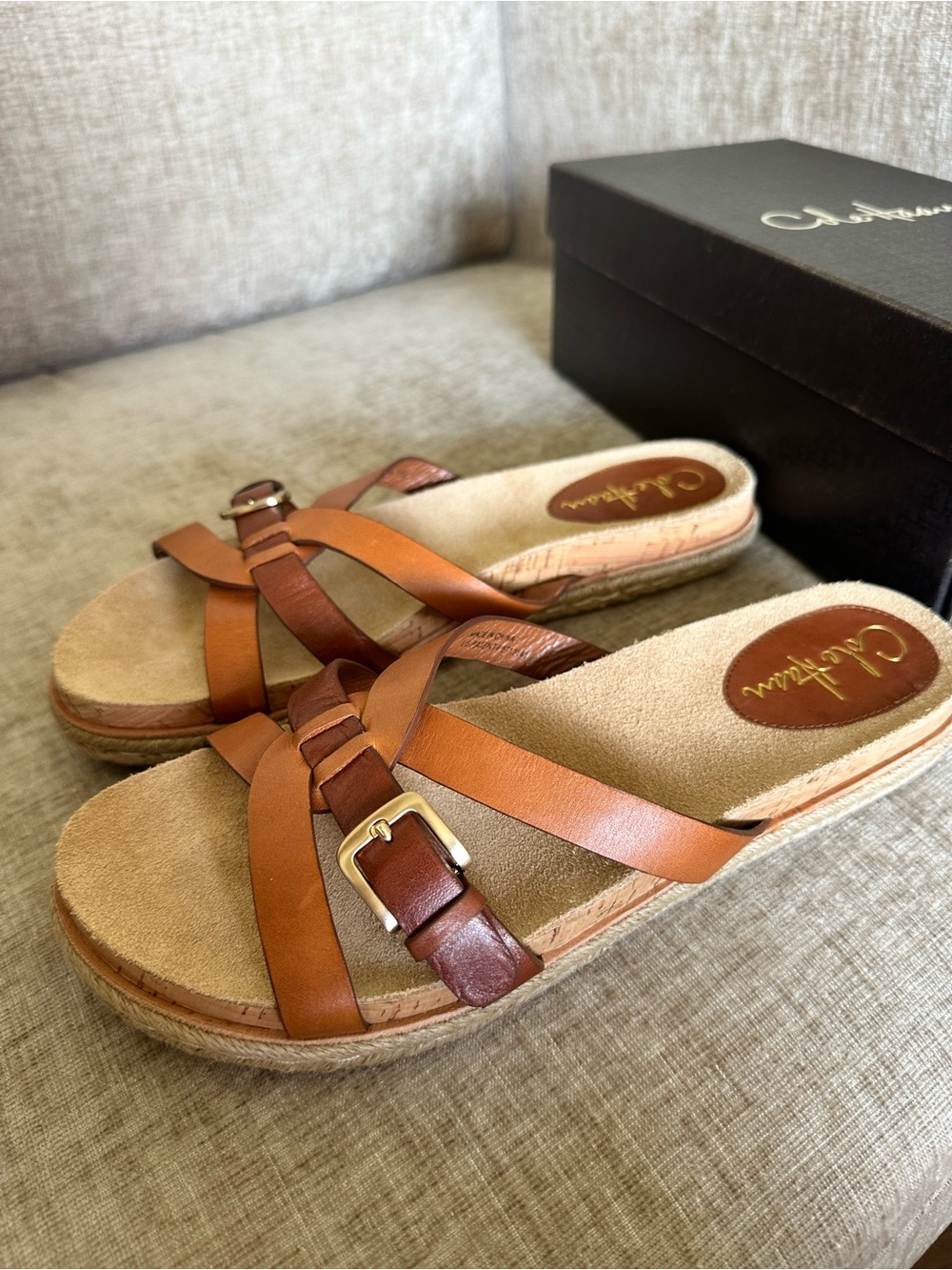 Cole Haan Air Jocelyn Lo Slide in Woodbury/Birch sz 7.5 NEW - Picture 2 of 8